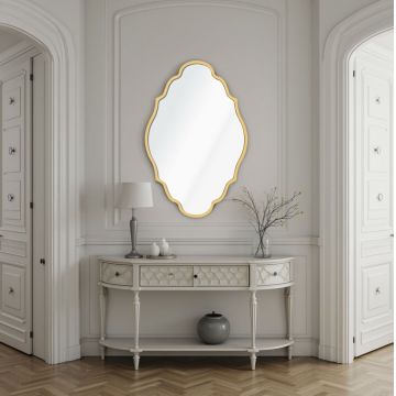 Oglinda decorativa, Lumisfera, Axis 30 x 47, Auriu