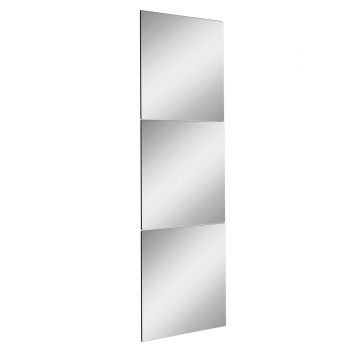 Oglinda decorativa, Mirrorland, Rectangular, Oglindă indestructibilă cu obturator, Argintiu