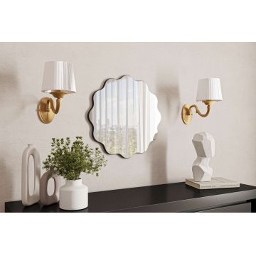 Oglinda decorativa, Siam, Beliya, 60x60x2.2 cm, Negru