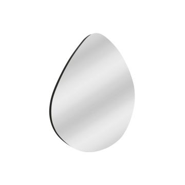 Oglinda decorativa, Siam, Besso, 60x60x2.2 cm, MDF , Negru