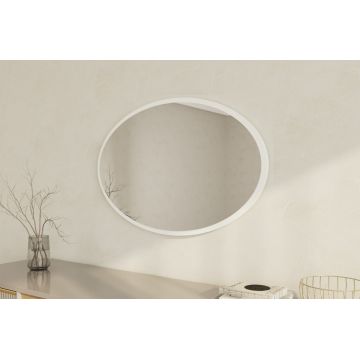 Oglinda decorativa, Siam, Beyo, 60x90x2.2 cm, Alb