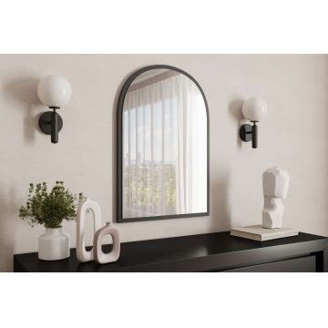 Oglinda decorativa, Siam, Brilya, 60x90x2.2 cm, Negru