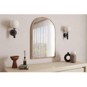 Oglinda decorativa, Siam, Brilya, 60x90x2.2 cm, Stejar