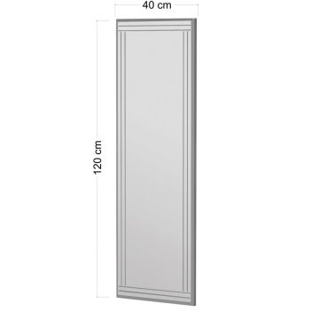 Oglinda decorativa, Siam, Buhem, 40x120x2.2 cm, MDF , Alb