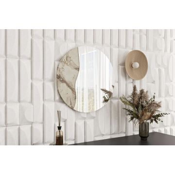 Oglinda decorativa, Siam, Oula, 60x60x2.2 cm, Marmura