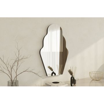 Oglinda decorativa, Siam, Perilla, 50x70x2.2 cm, Negru