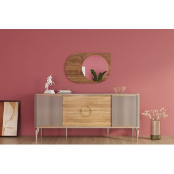 Oglinda decorativa, Siam, Pubble, 60x90x2.2 cm, Maro
