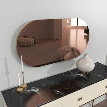 Oglinda decorativa, Siam, Riors, 45x85x2.2 cm, MDF , Bronz / Aur