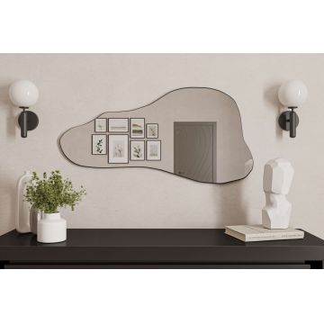Oglinda decorativa, Siam, Seilla, 60x120x2.2 cm, Negru