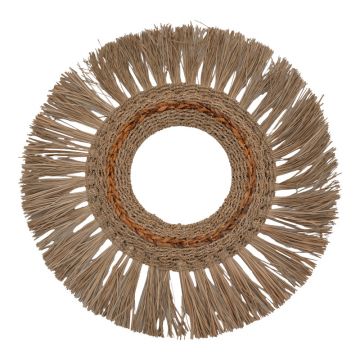 Oglinda Fiole Inart mat in culoare Naturala D90x6cm