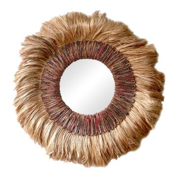 Oglinda Jakrene Inart abaca in culoare Naturala D110x10cm