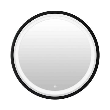 Oglinda LED Goslyn Inart in nuanta neagra D55,4x4,5cm