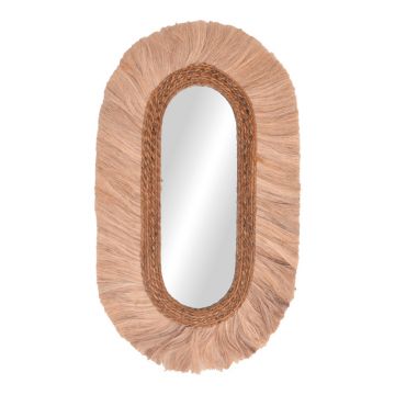 Oglinda Nabore Inart abaca in culoare Naturala 55x4x96cm