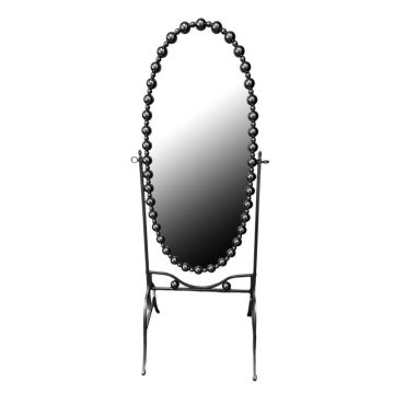 Oglinda Present negru metalic, 63x50x171 cm