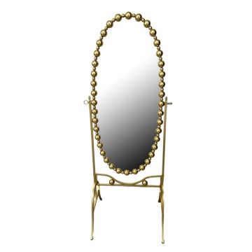 Oglinda Prezent Inart auriu metalic 62,5x49x170cm