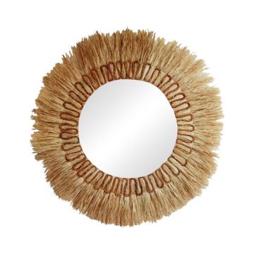Oglinda sisal Oviele Inart in culoare Naturala D95x4cm