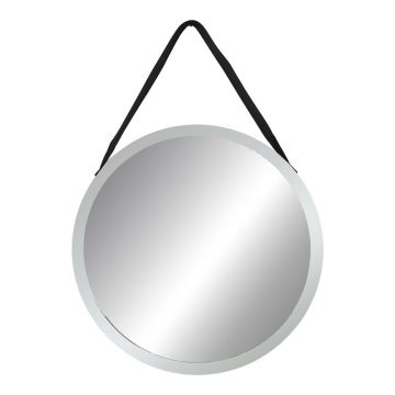 Oglinda suspendata Hangie Inart argintiu-negru pp D76x3cm