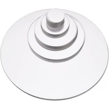 Set 31 oglinzi decorative rotunde, acrilice, argintii, MaffStuff