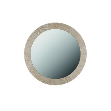 STONES Oglindă de perete cu ramă din sticlă coaptă de culoare bronz. Cadru metalic. 100cm X 100cm H. 0cm | Aosom Romania