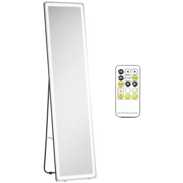 HOMCOM Măgic pe suport sau pe perete intensitate și culoare reglabile cu telecomandă 40 x 37 x 157,5H cm argintiu | Aosom Romania