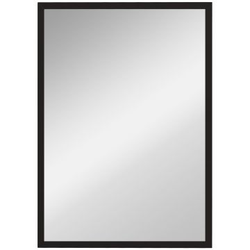 HOMCOM Oglindă Dreptunghiulară pentru Baie 50x70 cm Oglindă de Perete Decorativă pentru Living Intrare Hol Orizontală sau Verticală Negru | Aosom Romania