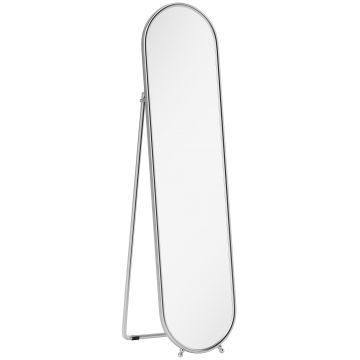 HOMCOM Oglindă Ovală Aurie Înaltă | Aosom Romania