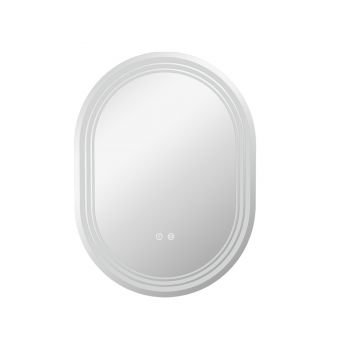 kleankin Oglindă Baie cu Lumină 70x50 cm 3 Culori de Lumină, Funcție Anti-abur, Funcție de Memorie, IP44, Orizontal/Vertical | Aosom Romania