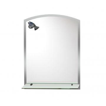 Oglinda baie cu polita si spot RO-8099  50x70 cm