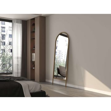 Oglinda Cheval, Hanah Home, Basiko, 70x180 cm, Metal, Auriu