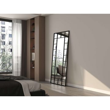 Oglinda Cheval, Hanah Home, Boxia, 80x180 cm, Metal, Negru