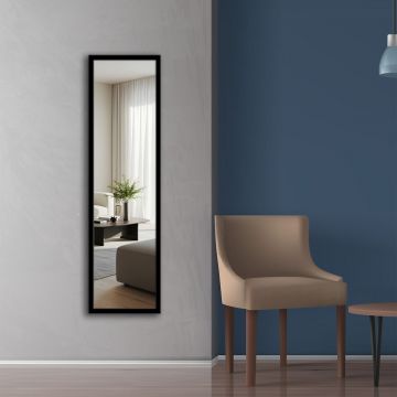 Oglinda Cheval, Hanah Home, Cheval 35 x 125, 35x125 cm, Lemn, Negru