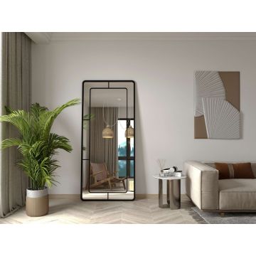 Oglinda Cheval, Hanah Home, Edgea, 80x180 cm, Metal, Negru