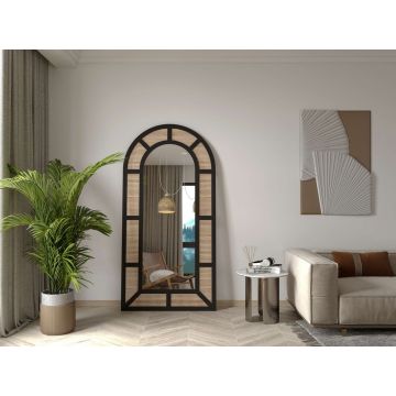 Oglinda Cheval, Hanah Home, Latice, 90x180 cm, MDF , Negru