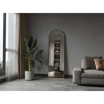 Oglinda Cheval, Hanah Home, Luna, 60x180 cm, Metal, Auriu