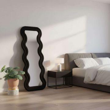 Oglinda Cheval, Hanah Home, Mundo, 65x170 cm, MDF , Negru