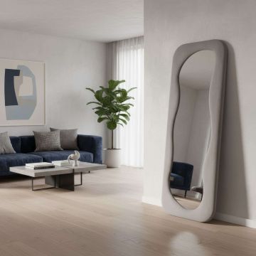 Oglinda Cheval, Hanah Home, Pera, 65x170 cm, MDF , Bej