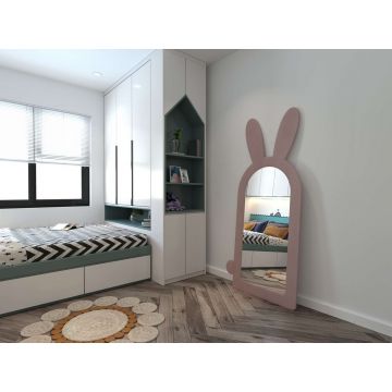 Oglinda Cheval, Hanah Home, Rabbit, 80x180 cm, MDF , Roz