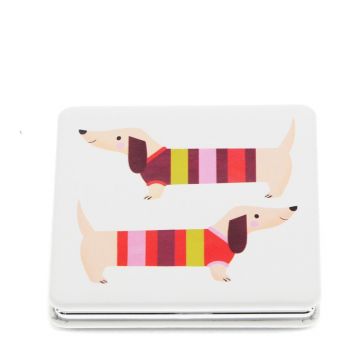 Oglindă cosmetică de mărire 7x7 cm Sausage Dog – Rex London