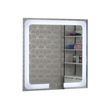 Oglinda cu iluminare LED si intrerupator touch, MD1, 80x80 cm