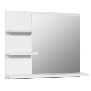 Oglinda cu polite, ECO, alb, 60x50 cm