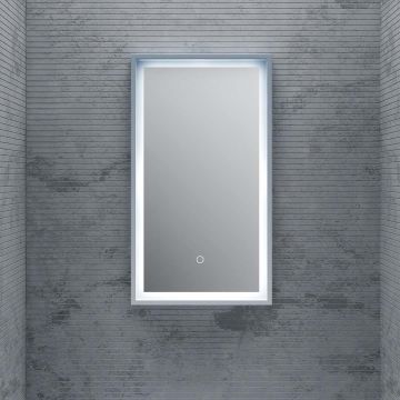 Oglinda de baie, cu touch, dreptunghiulara, rama compozit, 45x80 cm, MonBlari