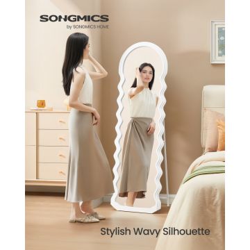 Oglinda de podea Songmics Alb 50x4.7x160 cm