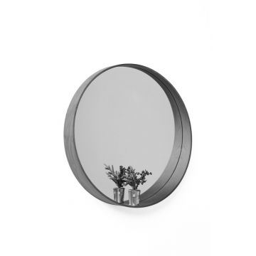 Oglinda decorativa, Hanah Home, Bias 80, 100% WALNUT COATED MDF, Maro