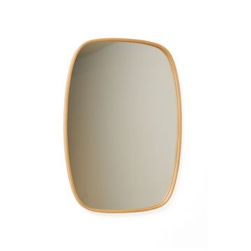 Oglinda decorativa, Hanah Home, Cloudy 62, 62x88x4 cm, 100% SOLID OAK WOOD, Stejar