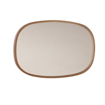 Oglinda decorativa, Hanah Home, Cloudy 88, 88x62x4 cm, 100% SOLID BEECH WOOD, Maro