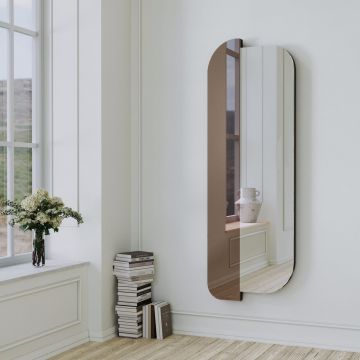 Oglinda decorativa, Hanah Home, Day & Night, 50x130 cm, MDF , Argint / Bronz