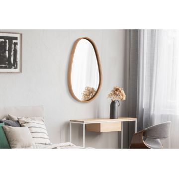 Oglinda decorativa, Hanah Home, Pear, 45x70x4 cm, 100% SOLID OAK WOOD, Stejar