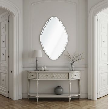 Oglinda decorativa, Lumisfera, Axis 45 x 70, Alb