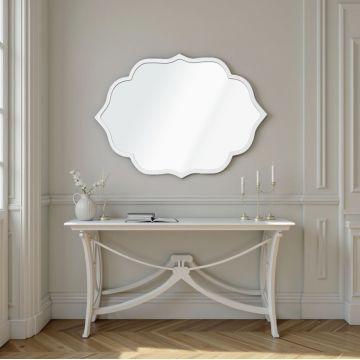 Oglinda decorativa, Lumisfera, Velvet 50 x 70, Alb