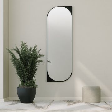 Oglinda decorativa, Neostill, Livi, 52x152 cm, MDF , Negru